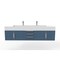 Castello Usa Nile 72" Wall Mounted  Blue Vanity With White Top And  Chrome Handles CB-MC-72BLU-CHR-2053-WH - alternate 1